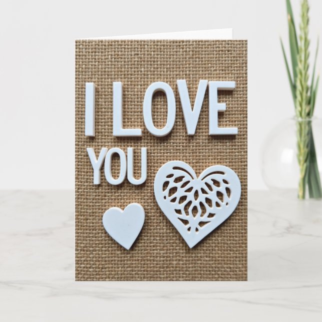Romantic Filigree I Love You Card (Front)