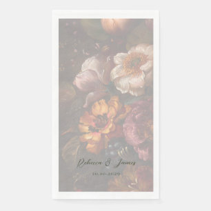 Romantic Fine Art Flower Painting Wedding Paper Guest Towels