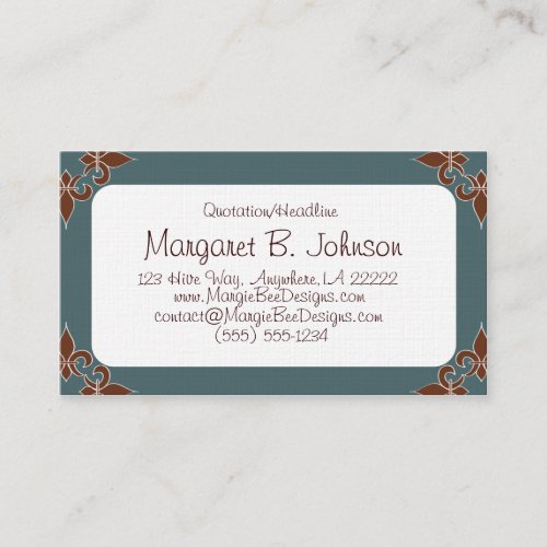 Romantic Fleur de Lis Business Cards