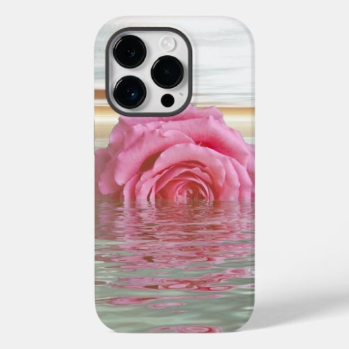 Romantic Floatin Pink Rose Case_Mate iPhone 14 Pro Case
