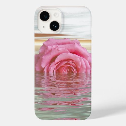 Romantic Floatin Pink Rose Case_Mate iPhone 14 Case
