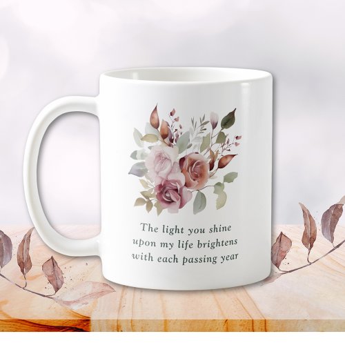 Romantic Floral Anniversary Gift Coffee Mug