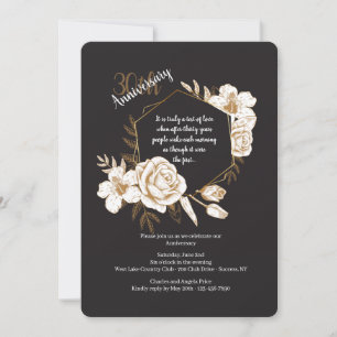 Romantic Floral Anniversary Invitation