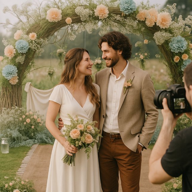 Romantic Floral Arch Garden Wedding Backdrop (Creator Uploaded)