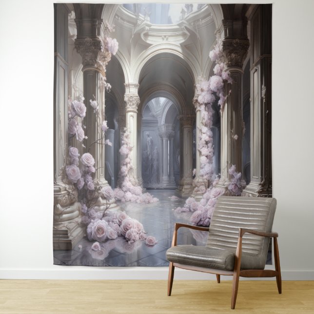 Romantic Floral Arch Hanging Tapestry (In Situ)