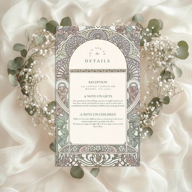 Romantic Floral Arch Save the Date wedding Enclosure Card (Creator Uploaded)