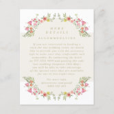 romantic floral arch spring garden wedding details enclosure card