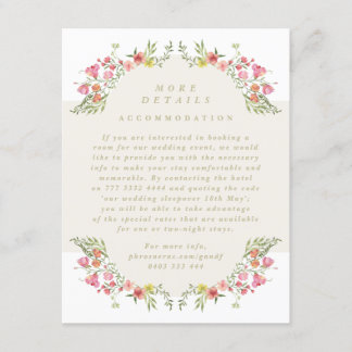 romantic floral arches Digital wedding Details Invitation