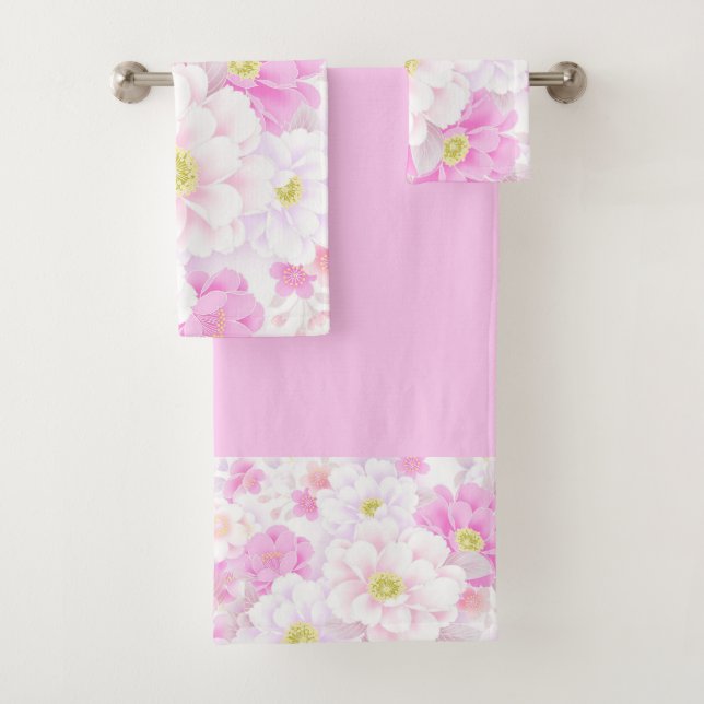 Romantic Floral Bath Towel Set (Insitu)