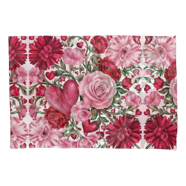 Romantic Floral Body Pillow Case (Front)