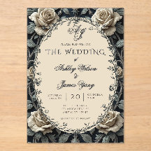 Romantic Floral Botanical Wedding Invitation