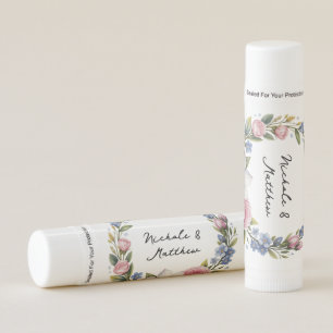 Romantic Floral Bouquet Wedding Favor Lip Balm