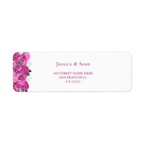 Romantic Floral Bouquet Wedding Label
