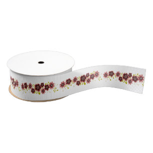 Romantic Floral Bouquet Wedding Ribbon