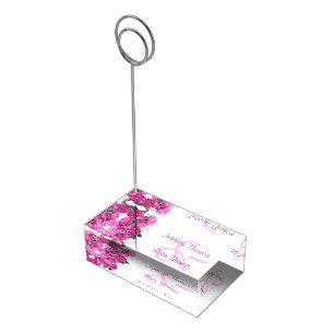 Romantic Floral Bouquet Wedding Table Number Holder