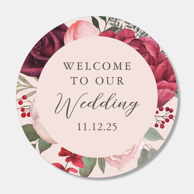 Romantic Floral Bridal Bouquet Pink Life Saver® Mints (Sticker)