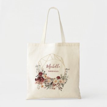 Romantic Floral Bridal Party Tote Bag by MaggieMart at Zazzle