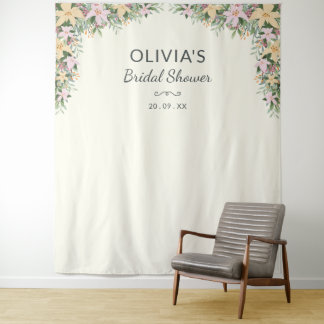 Romantic Floral Bridal Shower Backdrop