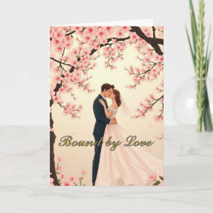 Romantic Floral Cherry Blossom Folded Invitation
