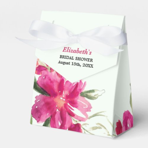 Romantic Floral Design Bridal Shower Favor Boxes