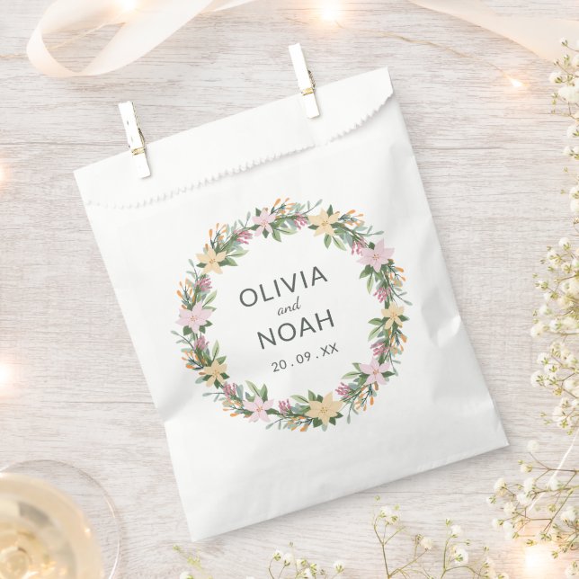 Romantic floral  favor bag (Clipped)