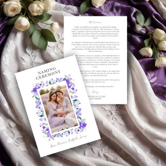 Romantic Floral Frame Purple Shades 2 Photos Program