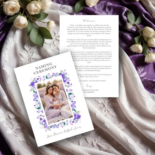 Romantic Floral Frame Purple Shades 2 Photos  Program