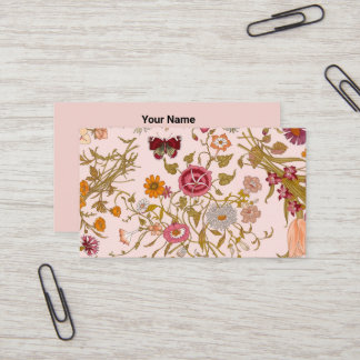 Romantic floral garden business card