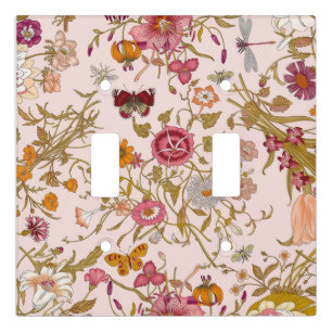 Romantic floral garden light switch cover