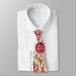 Romantic floral garden neck tie
