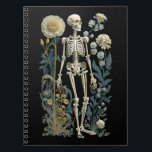 Romantic Floral Gothic | Moody Botanical Skeleton Notebook<br><div class="desc">This unique notebook features a vintage skeleton surrounded by flowers on a black background. It’s perfect for journaling,  writing,  or everyday notes. Great for students,  writers,  or anyone who loves gothic,  spooky,  or floral designs. It makes a fun and stylish gift for Halloween or any season.</div>