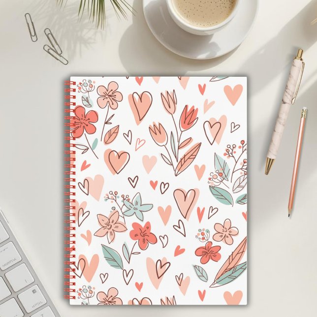 Romantic Floral Heart Notebook (Creator Uploaded)