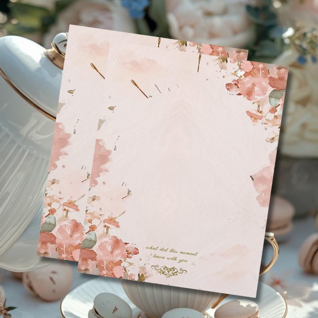 Romantic Floral Letterhead Paper Summer Memory (Creator Uploaded)
