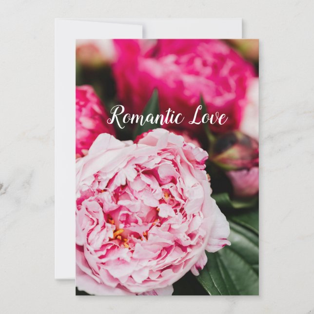 Romantic Floral Love Quote Invitation (Front)