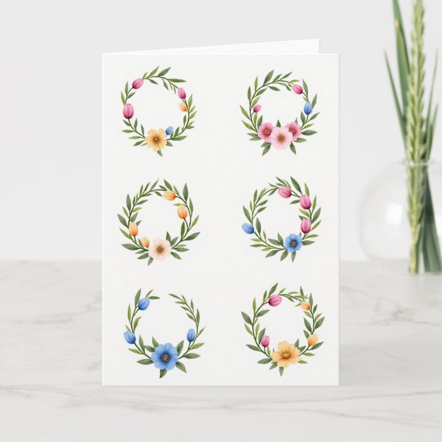 Romantic Floral Love Watercolor Card (Front)