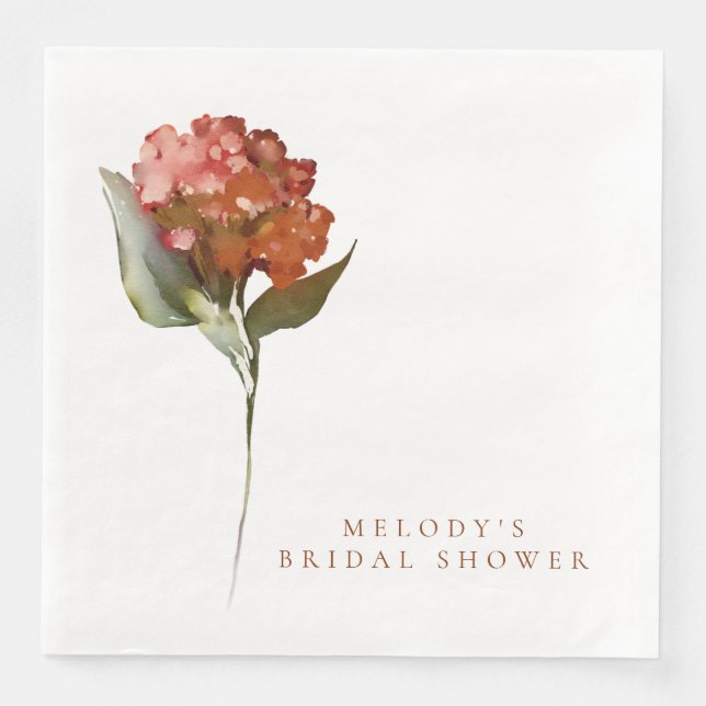 Romantic Floral Paper Party Napkins (Front)
