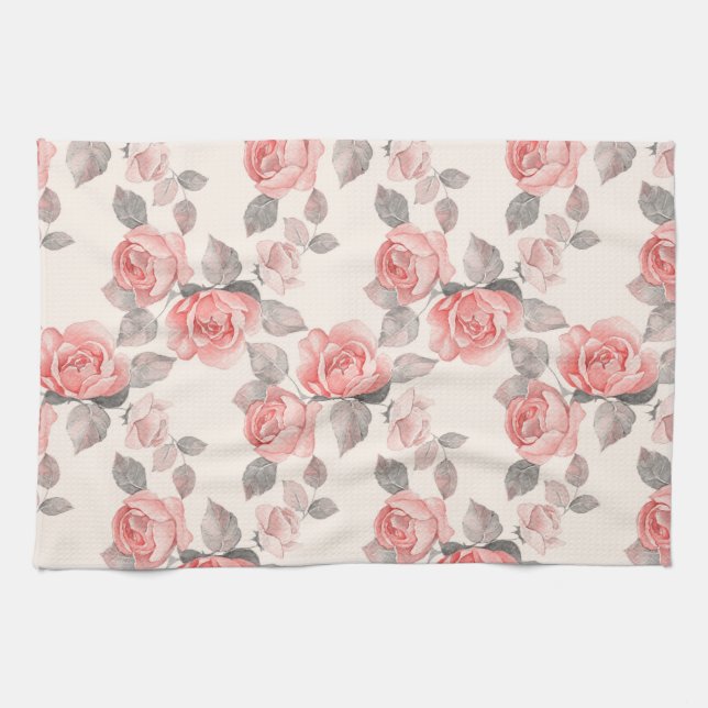 Romantic floral pattern 8 towel (Horizontal)