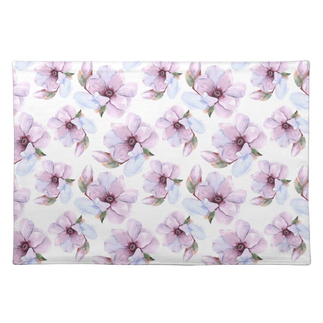 Romantic Floral Pattern Cloth Placemat (Front)