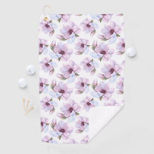 Romantic Floral Pattern Golf Towel