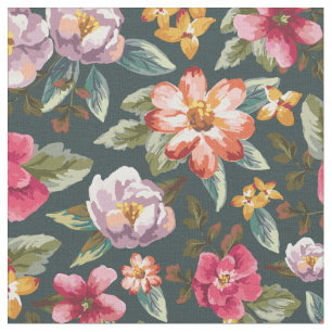 Romantic Floral Pattern Vintage Flowers Fabric