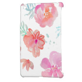 Romantic Floral Pink Watercolor Cool & Elegant for iPad Mini Case (Back Left)