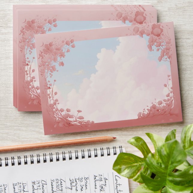 Romantic floral princess castle wedding  envelope (Stacked)