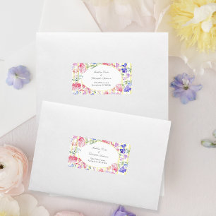 Romantic Floral Regency Era Wedding Return Address Label