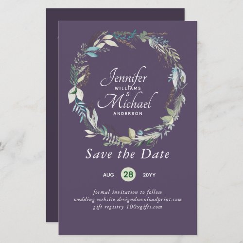 Romantic Floral Save The Date Lots of Color Themes