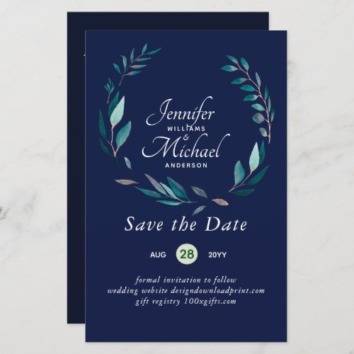 Romantic Floral Save The Date Lots of Color Themes