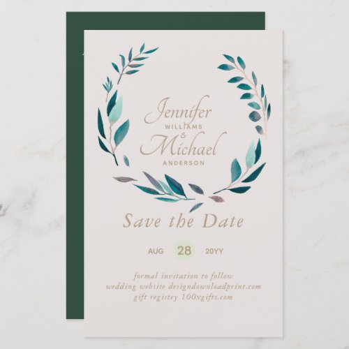 Romantic Floral Save The Date Lots of Color Themes