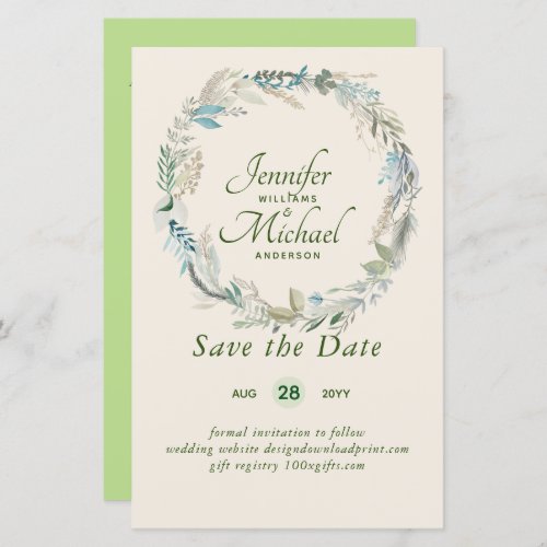 Romantic Floral Save The Date Lots of Color Themes