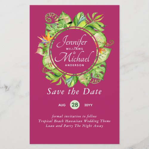 Romantic Floral Save The Date Lots of Color Themes