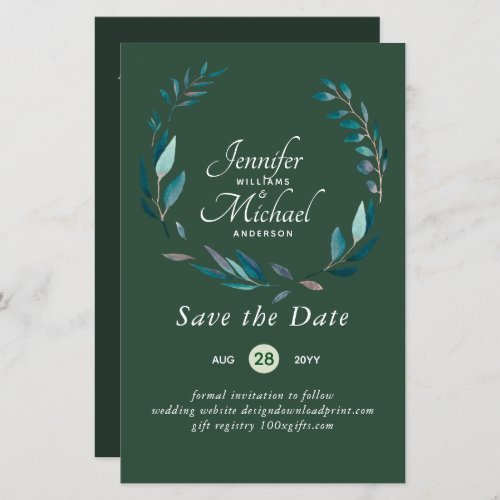 Romantic Floral Save The Date Lots of Color Themes