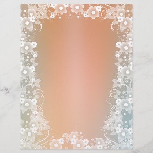 Romantic Floral scrapbook paper design